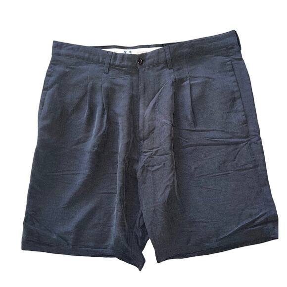 Bamboo Cay Men's Fine Resortwear Gray/Navy Pleated Dressy Modal Shorts SZ 38 EUC - Picture 1 of 4